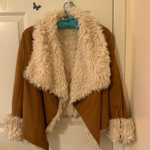 Suede & Shearling Jacket - M